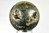 Polished Pyrite Sphere - Peru #195552-1